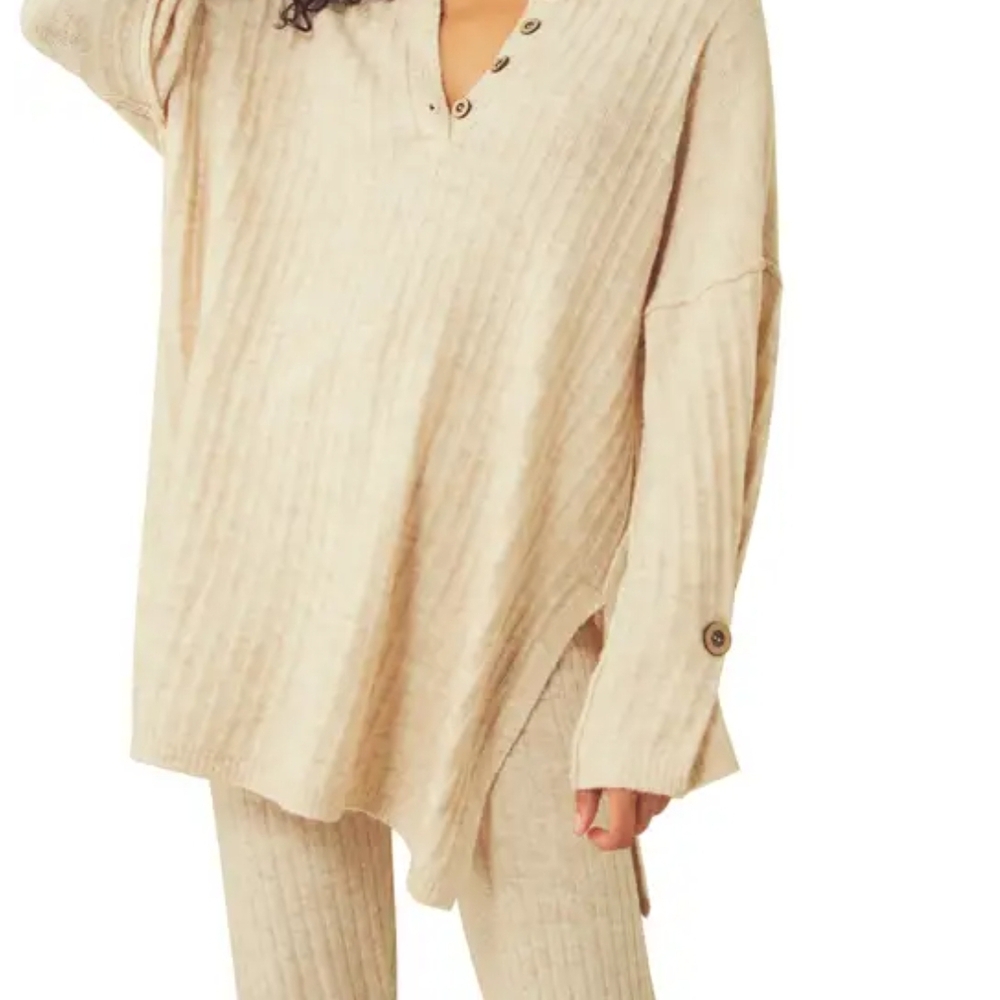 Free People Around The Clock Tunic Sweater And Joggers